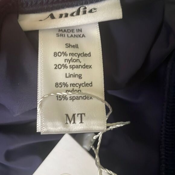 Andie Swim The Tulum One Piece LT Swimsuit Navy Size Medium long torso NWT - Picture 6 of 7